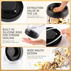 Coffee Vacuum Container Mason Jars: Food Coffee Bean Storage Containers with Lids Airtight, Plastic Wide Mouth Mason Jars Vacuum Sealer, Manual Vacuum Extraction Sealed Tank, 800ml