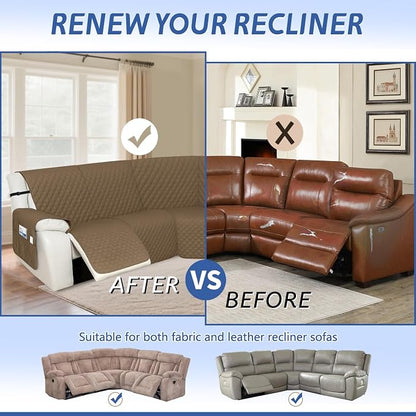 Arfntevss Recliner Sectional Couch Covers 1OO% Waterproof L Shape Sofa Cover - Image 6