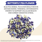 BREWIX, Butterfly Pea Flower Herbal Tea Loose Leaf (40+ Cups,1.41oz/40g) | Caffeine Free | Premium Dried Butterfly Pea Flowers For Blue & Purple Drinks, Food Coloring