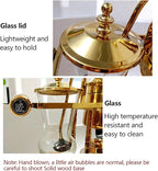 LYNICESHOP Belgian Coffee Pot, Gold Belgium Royal Family Balance Syphon Coffee Tea Pot Maker Coffee Machine Set Belgium Luxury Royal Family Balance Syphon Siphon Coffee Maker