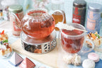 Teabloom Silhouette Tea Warmer - Brushed Stainless Steel Teapot Warmer with Tealight Holder and Candle