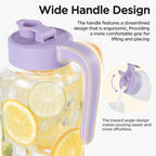 Mason Jar Pitcher - Airtight & Leakproof Glass Pitcher with Lid, Perfect for Breastmilk, Cold Brew, and Sun Tea, 2 Quart (64 oz) Mason Jar with Pour Spout Lid
