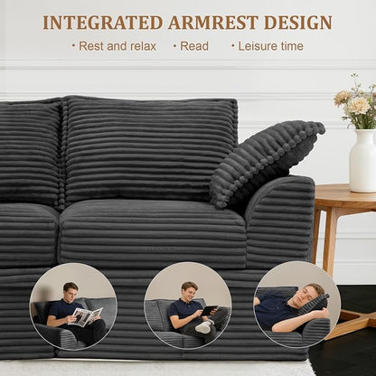 Upgrade Boneless Couch with Storage, Extra Deep&High Seat Modular Sectional - Image 7