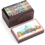 Octavius Assorted Tea Gift Set | 6 Flavored Black & Green Teas | 30 Premium Teabags in Each Box | Wooden Tea Sampler with Taj Mahal Design | Luxury Tea Gift Box | Pack of 2