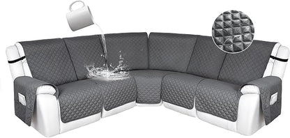 HDCAXKJ 100% Waterproof Reclining Sectional Couch Covers L Shape Recliner Sofa by HDCAXKJ