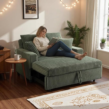 3 in 1 Convertible Sofa Bed，52.8" Pull Out Couch - Image 3