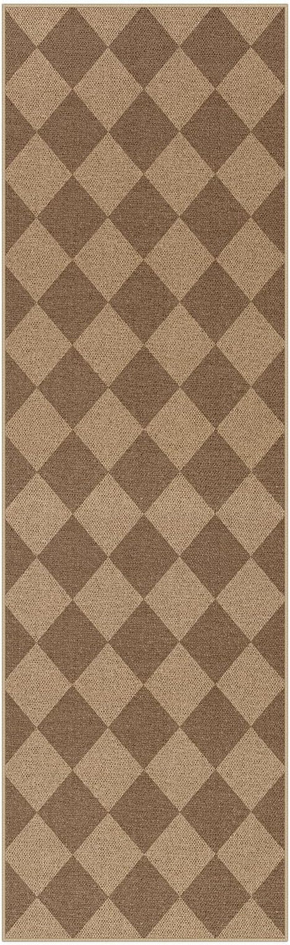 Lahome Checkered Easy Runner Rug, 2x8 Carpet Runners - Image 7