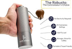 Manual Coffee Grinder - Conical Stainless Steel Burr - 25 Setting Adjustable Grind - Espresso, Drip, French Press-Home/Office/Travel Handheld Portable Coffee Bean Grinder - 25g Capacity