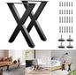 Bench Legs 16 Inch, X-Shaped Metal Coffee Table Legs, Table Legs Set of 2 by ITeeLas