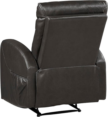 Lexicon Manual Recliner Chair, Faux Leather Reclining Chair, Wall Hugger - Image 16