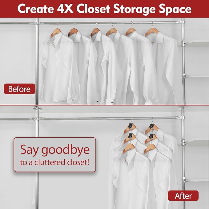Latoxcaa Space Saving Standard Hanger Hooks 50Pcs, Upgrade Heavy Duty Space - Image 2