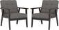 Modern Accent Chair with Arm Rest Set of 2, Upholstered Linen Fabric Leisure by Unknown