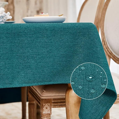BALCONY & FALCON Rectangle Tablecloth Washable Wrinkle Resistant and Water by BALCONYFALCON