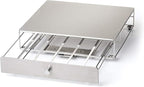 Nifty Coffee Pod Drawer – Stainless-Steel, Compatible with K-Cups, 36 Pod Pack Holder, Rolling Drawer, Under Coffee Pot Storage Sliding Drawer, Home Kitchen Counter Organizer