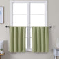 Simplebrand Ava Sage Green Short 24 Inches Blackout Curtain 2 Panels Set by Simplebrand