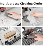 watchget Barista Micro Cloth 10 Pack, Microfiber Barista Cleaning Towels Microfiber Waffle Weave Kitchen Dish Cloth Coffee Bar Towel Coffee Machine Cleaning Cloth, Dark Grey(12"x12")