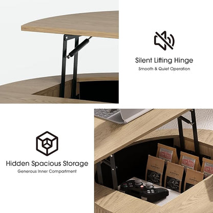 SULIVES Round Coffee Table - Image 4
