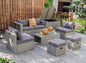 Tangkula 8 Piece Patio Wicker Furniture Set, Patiojoy Space Saving Outdoor PE by TANGKULA