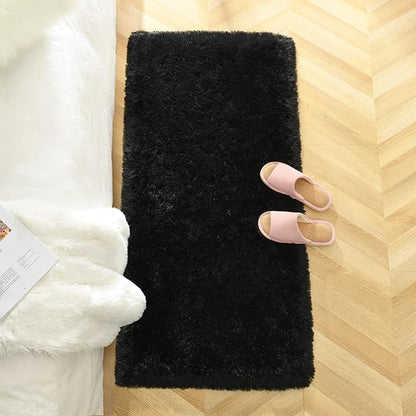 Chicrug Soft Runner Rug for Bedroom Living Room Plush Fluffy Rug 2x3 | Shag - Image 4