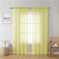 Lemon Sheer Curtains 78 Inches Long 2 Panels, Solid Voile Dual Rod Pockets by Lecloud