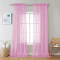 Chyhomenyc Pink Sheer Curtains 108 Inches Long by Chyhomenyc