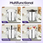 202 OZ Stainless Steel Canister Rice Cereal Grain Storage Containers with Lid Airtight Coffee Bean Storage Milk Flour Sugar Food Storage for Home Bar Restaurant (6L/202 OZ)