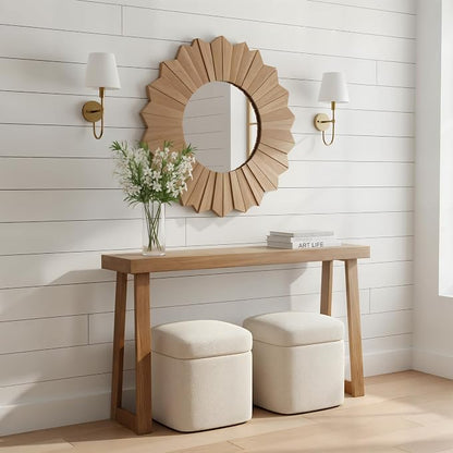 Plank+Beam Solid Wood Console Table, 56 Inch, Sofa Table, Narrow Entryway Table by PlankBeam