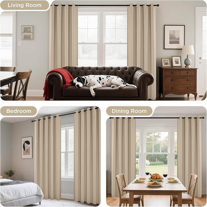 Joydeco Blackout Curtains 54 Inch Length 2 Panels Set, Thermal Insulated Long - Image 6