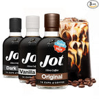 Jot Coffee Concentrate (Variety 3pk) High Caffeine Cold Brew Coffee Concentrate Liquid for Iced Coffees, Instant Espresso, Hot or Cold Instant Coffees - Makes 14 Cups, 150mg Caffeine/Tbsp, No Sugar