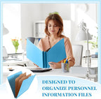 36 Pcs Classification Folders Letter Size, 2 Divider Pressboard File Folders with 3. 5 Inch Expansion, 2 Prongs Fastener, Heavy Duty Office File Organizers for Teachers, Medical (Blue)