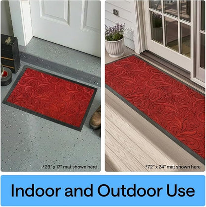 GORILLA GRIP 100% Waterproof All-Season WeatherMAX Doormat US Designed Natural - Image 9