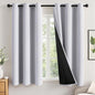 MIULEE Greyish White 40x54 Inch Length Blackout Curtains by MIULEE