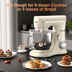 Mini Angel Stand Mixer,10-Speed Kitchen Electric Mixer,Tilt-Head Food Mixer with Dough Hook, Wire Whisk, Flat Beater, Stainless Steel Bowl (White2, 5QT)