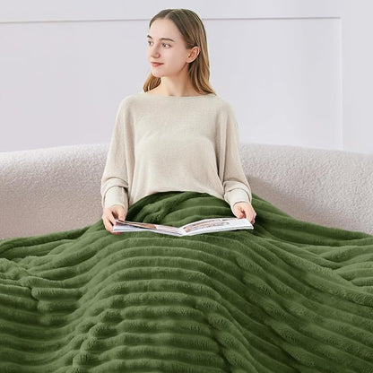 BEDELITE Ribbed Twin Blanket for Couch & Bed, Warm Yet Lightweight, Ribbed - Image 3