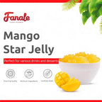 Fanale Coconut Jelly Topping nata de coco for Bubble Tea | Mango Star Jelly Topping for Boba Tea, Smoothies, Slushes, Desserts 400g(Pack Of 1)