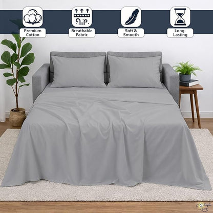 Cottington Lane Sleeper Sofa Sheets Full Size, 4 Piece Premium Quality 100% - Image 2
