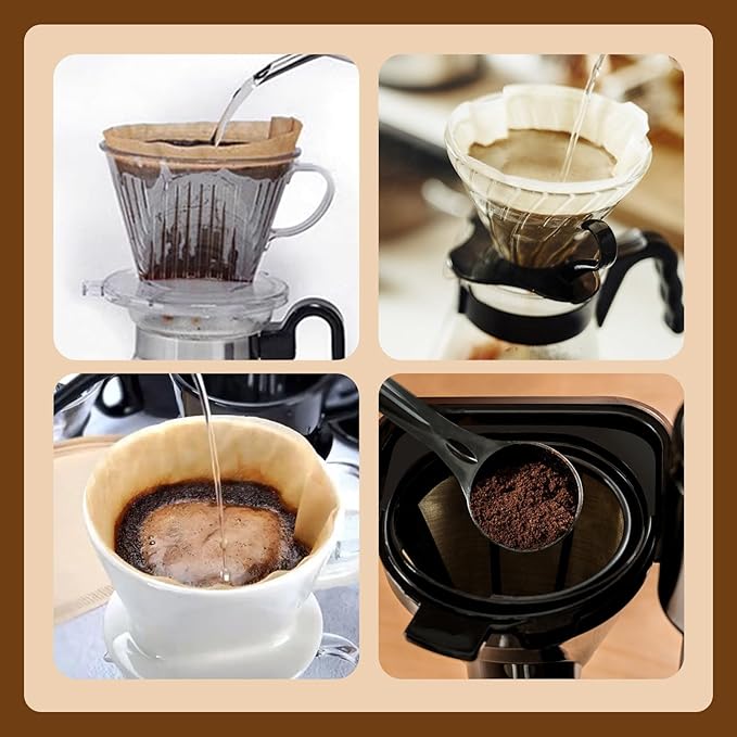 Disposable Coffee Paper Filters, 160 Pcs #4 Cone Coffee Filter 8-12 Cup (Natural Unbleached) for Ninja Coffee Maker