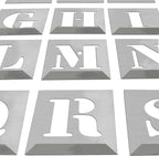 HAUTMEC Vintage Aluminum Letters Stencils, A to Z Aluminum Stencils & Holder, 2-1/2"(60mm) Letters, Shop Stencil, Advertising Stencilling, Craft-Printing, Reusable HT0244-ST