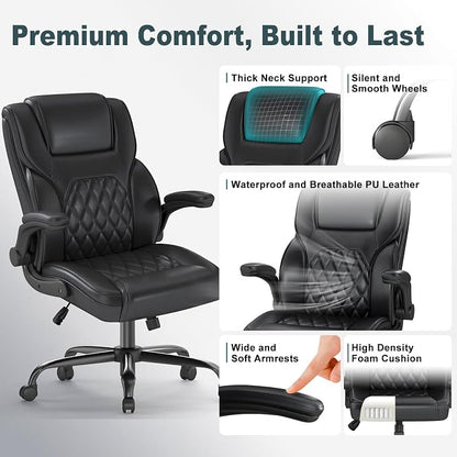 AnyGod Executive Office Chair, Comfy Ergonomic Computer Desk Chairs - Image 6