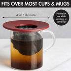 Primula Brew Buddy Portable Pour Over, Reusable Fine Mesh Filter, Dishwasher Safe, Single Serve Coffee or Tea at Any Strength, Ideal for Travel or Camping, Red, 2-Pack (Pack of 6)