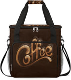 Brown Coffee Cafe Maker Carrying Bag Travel Case Compatible with Keurig K-Mini or K-Mini Plus Portable Single Serve Coffee Brewer Case with Pockets for K-cup Pods