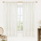 Light Filtering Natural Linen 63 Inch Length Curtains by LAMIT