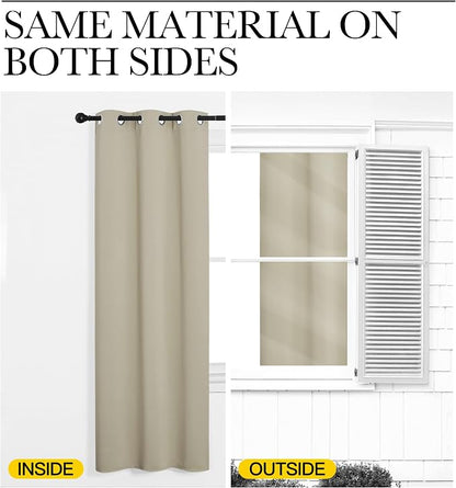 NICETOWN Thermal Insulated Grommet Room Darkening Curtains/Draperies/Panels - Image 5