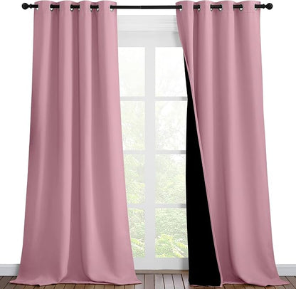 NICETOWN 100% Blackout Blinds, 46 inches x 96 inches, Laundry Room Decor Window by NICETOWN