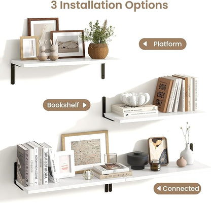 Fun Memories Deep Floating Shelves, 24W x 8D Floating Shelves Set of 2 - Image 5