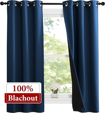 NICETOWN 100% Blackout Short Curtains - Image 2