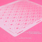 Cake Baking Stencil - Seamless Delicate Pattern for Decorating Tall Double Barrel Cake to Use with Buttercream, Royal Icing, Ganache, Paint, Airbrush (Reine)