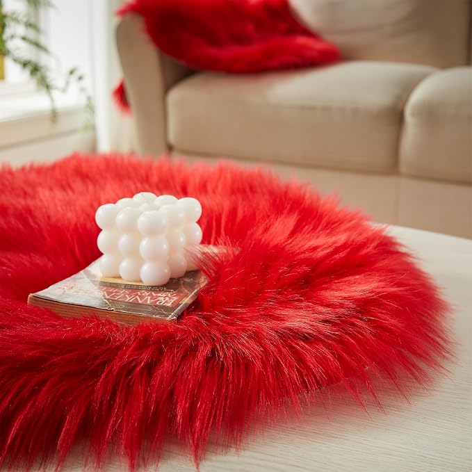 AMTOVO Faux Fur Rug, 2 x 6 ft Runner Area Rugs - Image 5