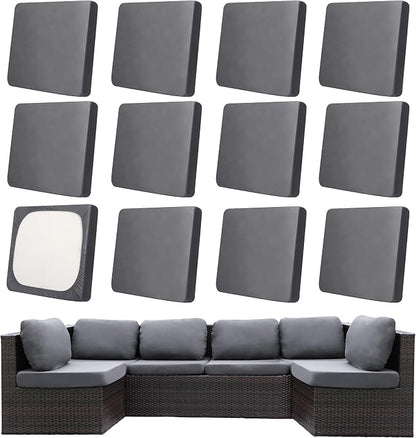 12Pcs Patio Cushion Covers, Outdoor Stretch Cushion Covers, Washable | Stretch by Unknown