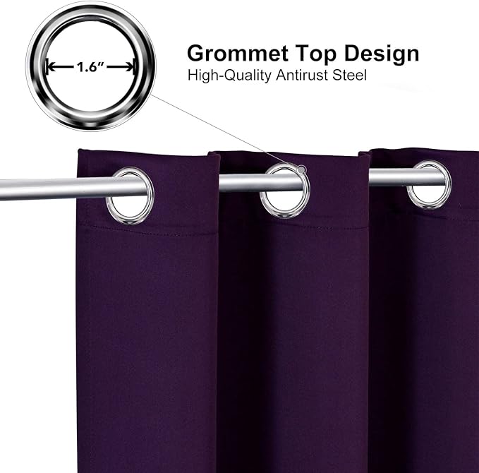 ChrisDowa Blackout Curtains for Bedroom and Living Room 45 Inches Long | 2 - Image 2